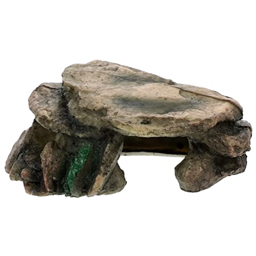 HEMOTON Schildkröten-terrasse Käfig Schildkrötenplattform Für Aquarium Schildkröten-Dock Groß Verstecken Höhle Gerbschutz Für Reptilien Gecko Unterhaltsamer Ort Reptilienschutz Harz von HEMOTON
