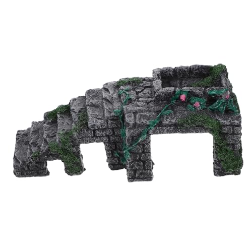 HEMOTON Schildkrötenterrasse Habitat Docks Außendekorationen Verschleißfeste Schildkrötenrampe Kiesbecken Terrarium Aufsatz Aquarium Keramik Rampen Schildkrötentank Zubehör Große von HEMOTON