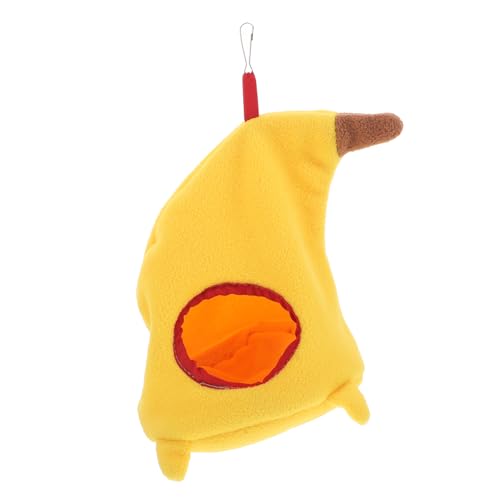 HEMOTON Schlafsack Vogelnest Hamster-kuschelsack Frettchenbettwäsche Kleines Tierbett Igel Kuschelsack Frettchen-hängematte Für Käfig Hamster Hängebett Rattenhängematte Yellow Dickes Vlies von HEMOTON
