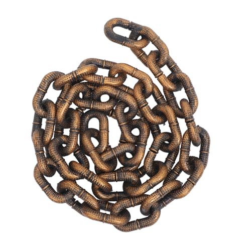 HEMOTON Simulierte Eisenkette Dekorationsketten Für Hunde Kettengeschirr Für Hunde Outdoor Hundekette Hundeseilkette Piraten Halloween Dekorationen Kunststoff Halloween Kette Cosplay von HEMOTON