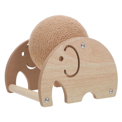 HEMOTON Sisal Katzen Kratzball mit Drehbarem Sisalball und Hohlem Design Interaktives Katzenspielzeug für Kätzchen und Kleine Haustiere Fördert Bewegung und Krallenpflege im Wohnbereich von HEMOTON