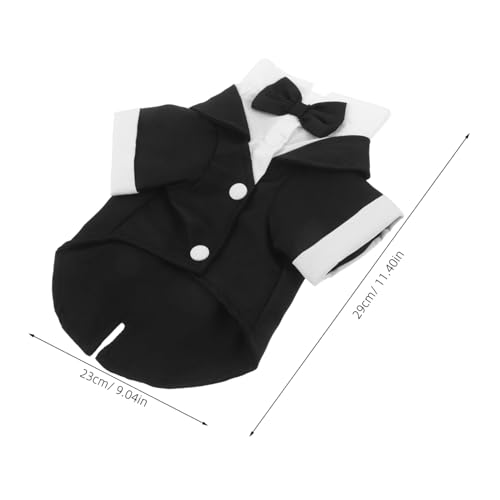 HEMOTON Small Dogs Tuxedo Puppy Shirt Festliche Hundeanzug Leichtes Bequemes Hochzeitsoutfit für Mehrere Anlässe Wie Geburtstage Partys Cosplay Strapazierfähiges Material Leichtes An von HEMOTON