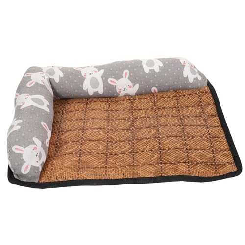 HEMOTON Sommermatte Hund Nest Käfigauskleidungen für Bett kühlpads kühlkissen kühlauflage kühlmatte Sommerunterlage für Haustiere Anti-Rutsch-Liegeunterlage für Haustiere Rattan Grey HEMOTON Sommermatte Hund Nest Käfigauskleidungen für Bett kühlpads kühlkissen kühlauflage kühlmatte Sommerunterlage für Haustiere Anti-Rutsch-Liegeunterlage für Haustiere Rattan Grey von HEMOTON