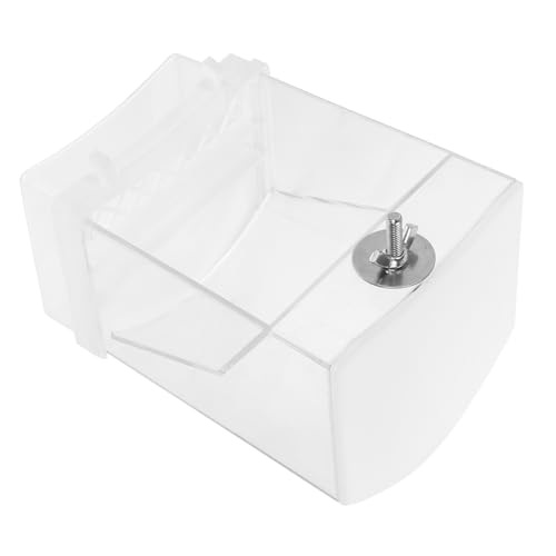 HEMOTON Spritzsicherer Feeder automatischer Futterautomat für Papageien Futterspender Vogel Fütterer Käfig transparenter Futterautomat für Papageien praktischer Vogelhäuschen Acryl von HEMOTON