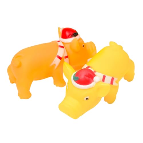 HEMOTON Squeaky Schweineform Interaktives Kauspielzeug für Kleine für Zahnpflege Fördert das Kauen und Hält Ihren Stundenlang Beschäftigt Zufällige Zufällige Farbe von HEMOTON