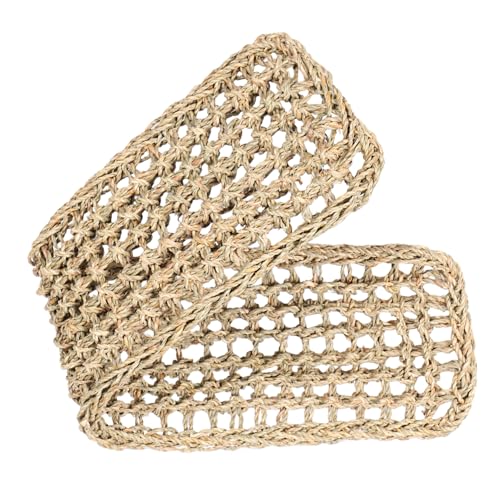 HEMOTON Swing Papagei -Hängematte Vogel Reptilien Haustier Gewebte Matte für Reptilien Papageien kauen und Klettern Gerbbil - Rattan Coffee von HEMOTON