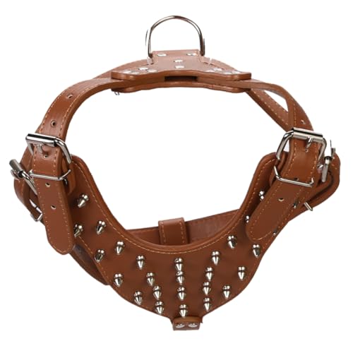 HEMOTON Tierhalle Hund Walking Weste Gurt Tragbares Hundegeschirr Außenhundzubehör Im Freien Haustier Hund Weste Geschirr Welpengurt Für Das Gehen Geschirr Für Haustier Metall Light Brown von HEMOTON