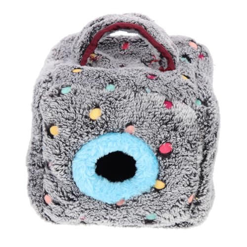 HEMOTON Tierisches Nest Vlies Drinnen Hamster Bett Chinchilla Nest Zum Schlafen Ruheplatz Für Meerschweinchen Ruheplatz Für Igel Meerschweinchennest Warmer Ruheplatz Igelnest Grau von HEMOTON