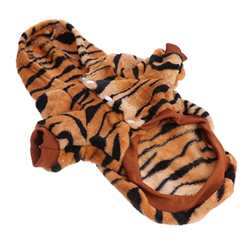 HEMOTON Tiger Cosplay Hoodie für Hunde Warmes Winteroutfit für Welpen Stilvolle Haustierbekleidung aus Atmungsaktivem Material für Halloween und Kühle HEMOTON Tiger Cosplay Hoodie für Hunde Warmes Winteroutfit für Welpen Stilvolle Haustierbekleidung aus Atmungsaktivem Material für Halloween und Kühle von HEMOTON