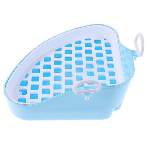 HEMOTON Kaninchen-trainingstoilette Ecktoilette Hamstertoilette Kleintiertoilette Rattentoilette Meerschweinchentoilette Kunststoff Box Töpfchen Trainer von HEMOTON