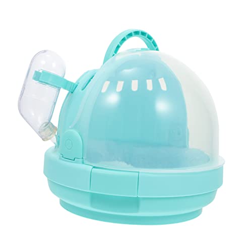 HEMOTON Tragbarer Hamsterkäfig für Reisen Atmungsaktiver Haustierträger Trinkflasche für Hamster Chinchillas und Kleintiere für Outdoor Nutzung und Unterwegs von HEMOTON