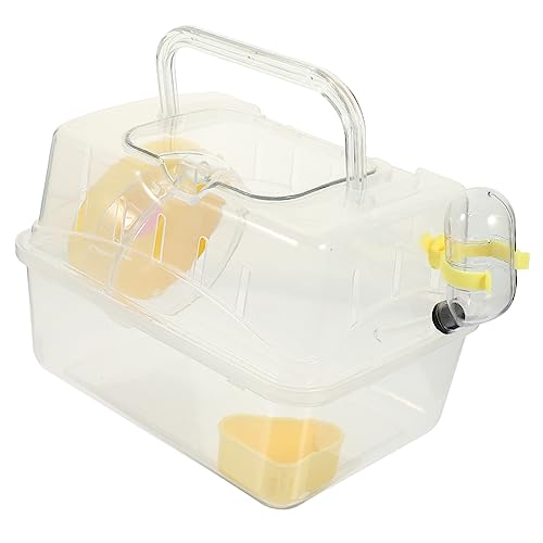 HEMOTON Tragbarer Kleintier Transportkäfig mit Vierseitiger Belüftung Stabiler Hamster und Meerschweinchen Tragebox Sicherer Outdoor Käfig für Mäuse Frettchen und Weitere Kleine Haustiere von HEMOTON