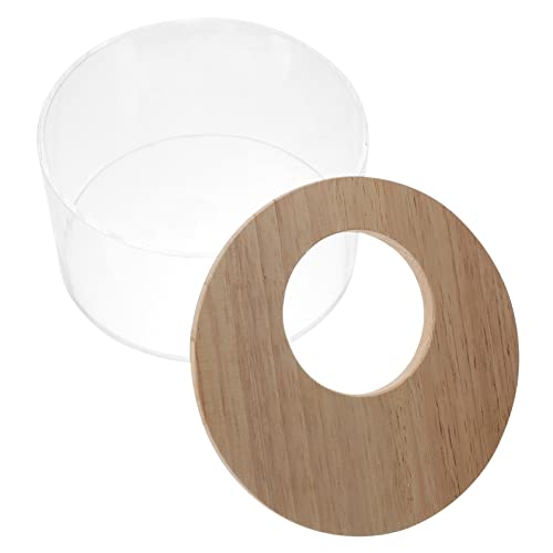 HEMOTON Transparente Hamster Sandbad Box mit Holzdeckel Verschleißfester Sandbadbehälter für Chinchillas und Meerschweinchen Runde Kleine Sandbadebox für Kleintiere Leicht zu Reinigen und HEMOTON Transparente Hamster Sandbad Box mit Holzdeckel Verschleißfester Sandbadbehälter für Chinchillas und Meerschweinchen Runde Kleine Sandbadebox für Kleintiere Leicht zu Reinigen und von HEMOTON