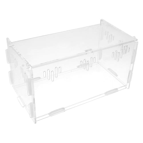 HEMOTON Transparente Reptilien Zuchtbox für Spinnen Schildkröten und Kleine Tiere Aquarien Terrarium mit Belüftung Leicht und Einfach zu Montieren für Haustiere und Terrarienhaltung von HEMOTON