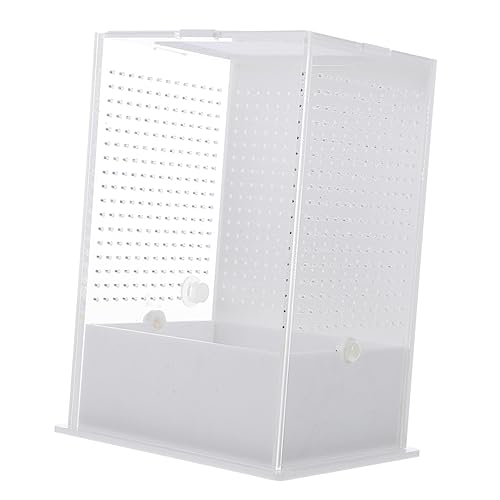 HEMOTON Transparente Reptilien Zuchtbox mit Belüftung Insekten Fütterungsbox und Aufzuchtbehälter für Gottesanbeterin Eidechsen Spinnen und Kleine Kriechtiere von HEMOTON