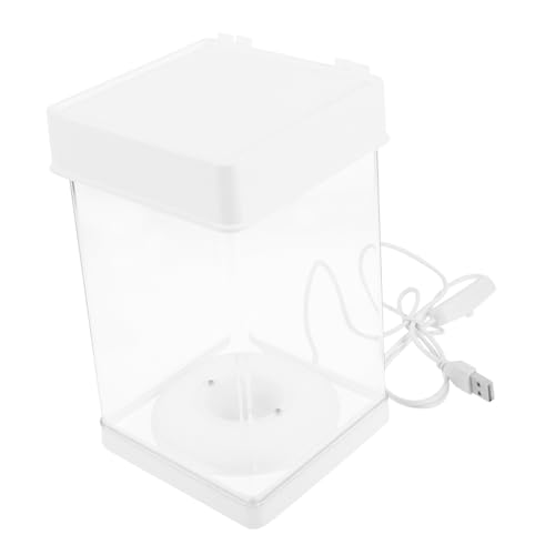 HEMOTON Transparenter Kunststoff Fischtank mit Beleuchtung Kleines Aquarium für Betta Fische für Wohnzimmer und Bürodekoration und Langlebig für Kreative Aquariengestaltung HEMOTON Transparenter Kunststoff Fischtank mit Beleuchtung Kleines Aquarium für Betta Fische für Wohnzimmer und Bürodekoration und Langlebig für Kreative Aquariengestaltung von HEMOTON