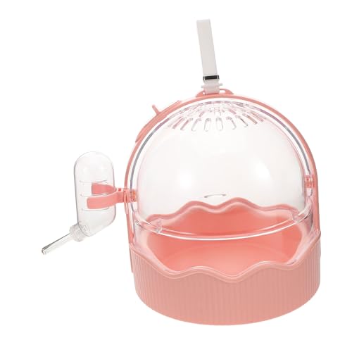 HEMOTON Transportkäfig Für Kleintiere Mit Wasserflasche, Tragbarer Hamster-reiseträger, Tragetasche Für Kleine Haustiere, Rennmäuse, Zwerghamster von HEMOTON