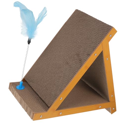 HEMOTON Triangular Kratzbrett für Katzen Austauschbares Katzenkratzspielzeug mit Integriertem Katzenspielzeug für Drinnen Einsamkeit und Fördert Bewegung HEMOTON Triangular Kratzbrett für Katzen Austauschbares Katzenkratzspielzeug mit Integriertem Katzenspielzeug für Drinnen Einsamkeit und Fördert Bewegung von HEMOTON
