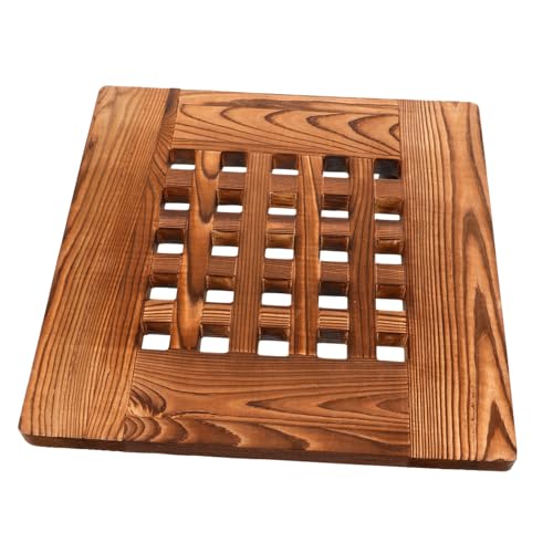 HEMOTON Universal Wheel Blumentopf Basis Pflanze auf Rädern groß drinnen Tabletts Steht beweglich Handy, Mobiltelefon für Pflanzen Pflanzständer mit Rad Pflanzschale Holz Light Brown von HEMOTON