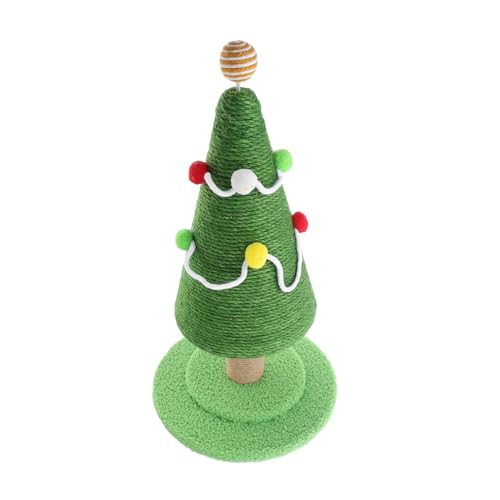 HEMOTON Vertikaler Kratzpfeiler mit Natürlichem Sisal Hoher Katzenkratzer Weihnachtsbaum für Katzen und Kätzchen von HEMOTON