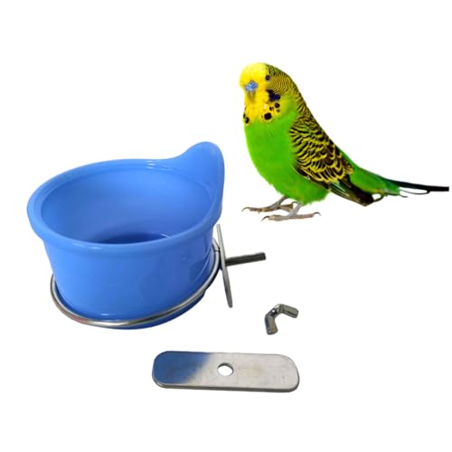 HEMOTON Vogel Futter und Wassernapf für Papageien Multifunktionale Schüssel zur Befestigung Am Käfig für Kleine Haustiere zu Reinigen und Rostfrei HEMOTON Vogel Futter und Wassernapf für Papageien Multifunktionale Schüssel zur Befestigung Am Käfig für Kleine Haustiere zu Reinigen und Rostfrei von HEMOTON