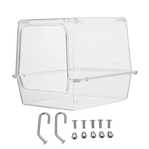 HEMOTON Papagei Bad Box Vogel Keine-leckage Badewanne Käfig Hängen Rohr Dusche Box Für Papageienbadebox Und Papageienbadebox Mit Transparentem Material Für Einfache Installation Und Demont von HEMOTON