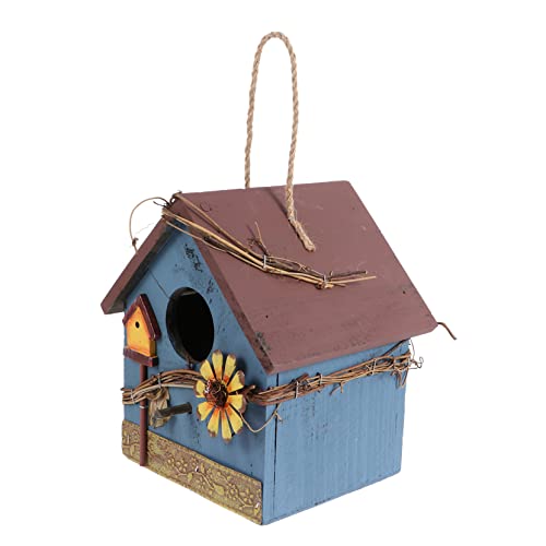 HEMOTON Holz Vogelhaus Mit Futterstation Für Garten Und Terrasse Wetterfester Schutzdach Für Wildvögel Hängend Für Balkon Und Fensterdekoration von HEMOTON