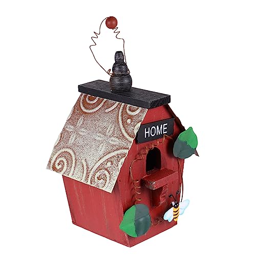 HEMOTON Vogelhaus Aus Holz Vogelkäfig Nistfutterspender Hängendes Vogelhaus Bienenstock Hängender Anhänger Kolibri Vogelhäuser Gartendekor Blockhüttenhaus HEMOTON Vogelhaus Aus Holz Vogelkäfig Nistfutterspender Hängendes Vogelhaus Bienenstock Hängender Anhänger Kolibri Vogelhäuser Gartendekor Blockhüttenhaus von HEMOTON