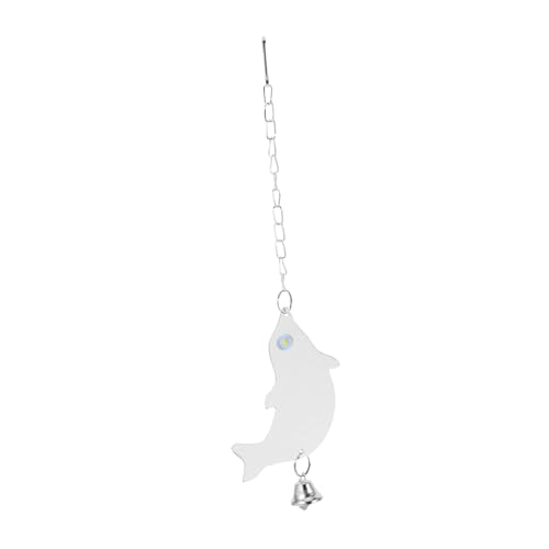 HEMOTON Vogelspiegelspielzeug Papagei Vogelspiegel für Käfig Wellensittich Spiegel vogelkäfig zubehör vogelzubehör für käfig Vogelspielzeug Sichtspiegel Zubehör für Vogelkäfige Acryl Weiß von HEMOTON