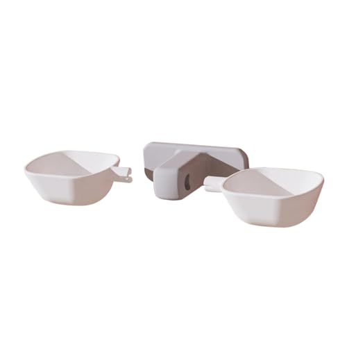 HEMOTON Wandmontierte Doppelschale für Haustiere Bissfeste Futter und Wasserschale für Katzen Reinigen Platzsparend HEMOTON Wandmontierte Doppelschale für Haustiere Bissfeste Futter und Wasserschale für Katzen Reinigen Platzsparend von HEMOTON