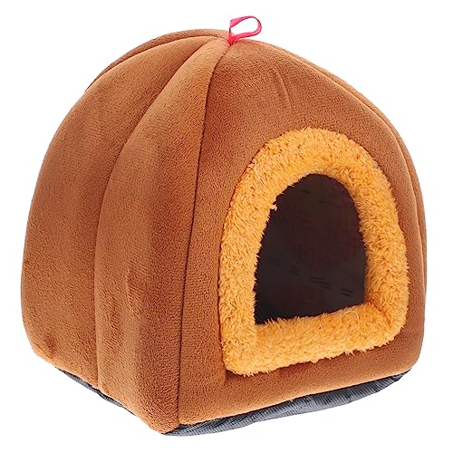 HEMOTON Warm Schlafnest für Kleine Haustiere und Langlebiges Bett aus Fleece für Hamster Chinchillas und Andere Kleintiere Bietet Komfortable im Winter von HEMOTON