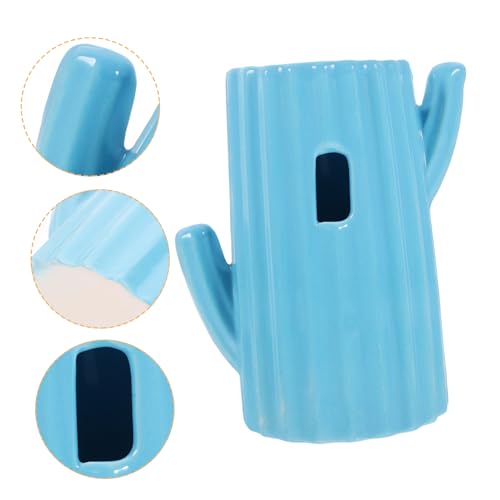 HEMOTON Wasserflasche Für Hamster Wasserspendergestell Wasserflaschenhalter Für Hamster Tierwasserflasche Pet-flaschenständer Halter Für Wasserspender Für Haustiere Keramik Sky-Blue von HEMOTON