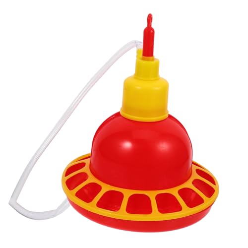 HEMOTON Wasserzufuhr Trinken Hühnerfutter für Babys Automatische Hühnertränke automatische Tränke für Geflügel Wasserspender trinkflasche wasserflasche Geflügelfutter Kükenbehälter pp rot von HEMOTON