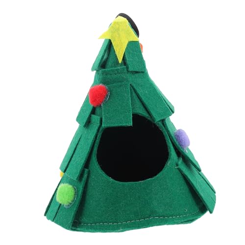 HEMOTON Weihnachtlicher Hamsterhängematte Tannenbaumform Robustes Kleintier Hängesofa Gemütliches Schlafhaus für Hamster Rennmäuse und Igel Praktische Käfigzubehör HEMOTON Weihnachtlicher Hamsterhängematte Tannenbaumform Robustes Kleintier Hängesofa Gemütliches Schlafhaus für Hamster Rennmäuse und Igel Praktische Käfigzubehör von HEMOTON