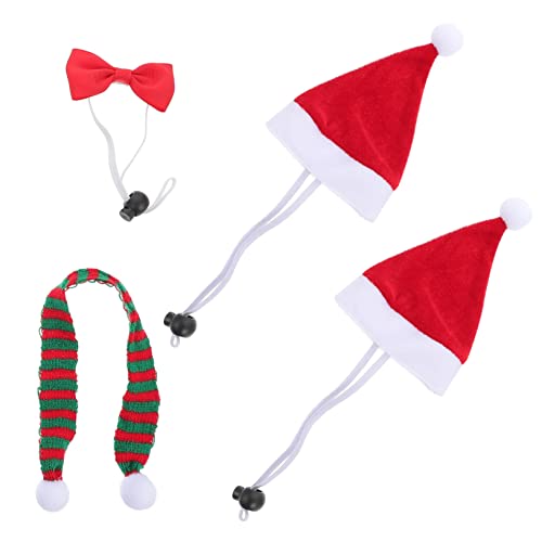 HEMOTON Weihnachtskostüm für Kleine Haustiere Teiliges mit Mütze Schal und Fliege für Hamster Chinchillas Meerschweinchen und für Partys und Fotoshootings HEMOTON Weihnachtskostüm für Kleine Haustiere Teiliges mit Mütze Schal und Fliege für Hamster Chinchillas Meerschweinchen und für Partys und Fotoshootings von HEMOTON