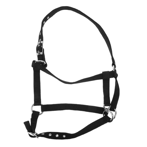HEMOTON Zubehör Für Die Reitausbildung Schafausrüstung Abbrechbares Pferdehalfter Seilhalfter Ziegenausrüstung Gepolstertes Pferdehalfter Schafhalter Strickhalfter Für Pferde Black Nylon von HEMOTON