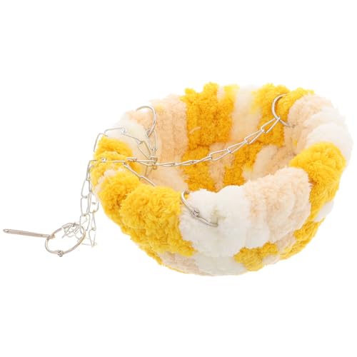 HEMOTON Zubehör Für Vogelkäfige Vogelkuschelhütte Schlafendes Versteckhaus Vogelhütte Versteck Papagei Schlafbett Warmes Vogelbett Für Den Winter Papagei Winternest Baumwolle Yellow von HEMOTON