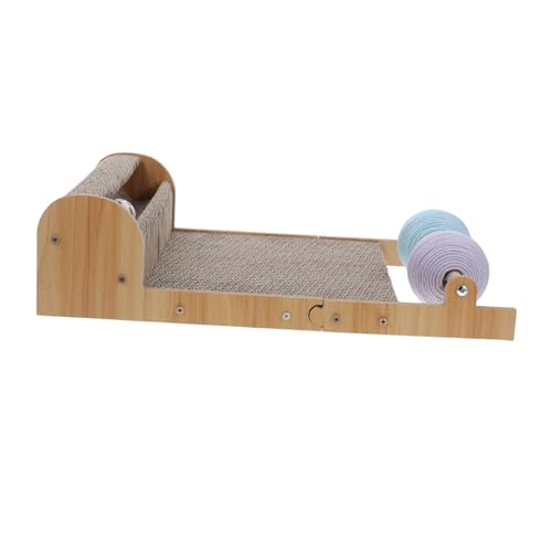 HEMOTON kratzbaum für Katzen Katzenkratzer Katzenliege Kratzbrett für Katzen katzensofa Katzenaccessoires kratzpads für Katzen Kratzunterlage Katzenbett aus Pappe Kratzsofa für Katzen Holz von HEMOTON
