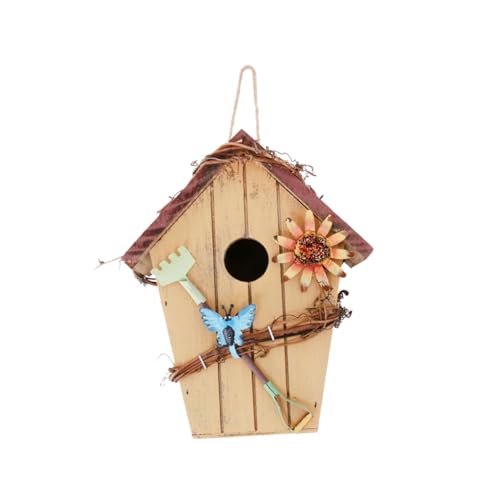 Holz Vogelhaus Anhänger mit Dach Ländliche Garten für Hochzeiten Einzigartiges für Freunde Holz Vogelhaus Anhänger mit Dach Ländliche Garten für Hochzeiten Einzigartiges für Freunde von HEMOTON