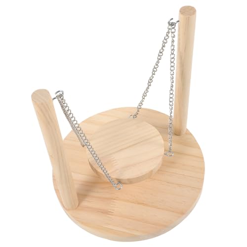 Vogel Spielplatz aus Natürlichem Holz Doppelschichtige Schaukel für Papageien Nymphensittiche und Kleine Haustiere Langlebig und Sicher für Aktives von HEMOTON