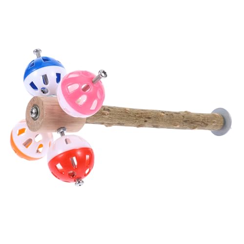 HEMOTON Vogelsitzstange mit Rotationsball für Papageien Wiederverwendbare Sitzstange Konturiert für Vogelkäfige Spielzeug für Vögel Vogelzubehör von HEMOTON