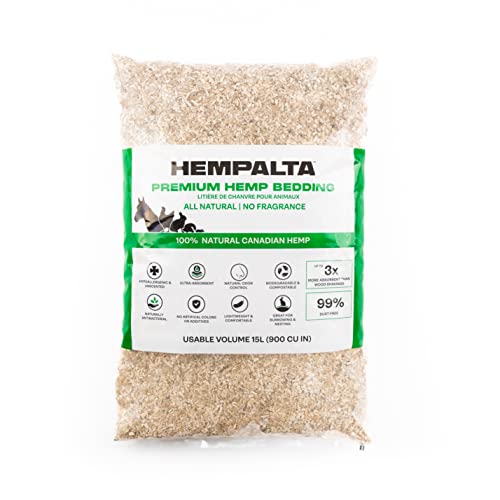 HEMPALTA Premium Hanf Bettwäsche für Kleintiere & Hühner: Ultra-saugfähig, staubfrei & bequem (15L) von HEMPALTA