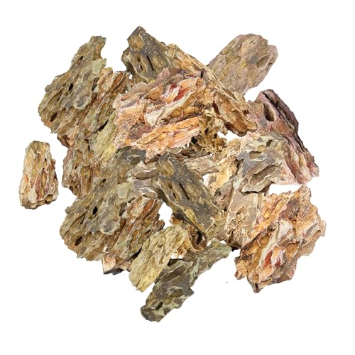HEMYIS Natürliche Bachlaufsteine, 7/5,4 kg, Drachen-Felsstein, Seiryu-Steine, perfekt für Aquarien, Aquarien, Terrarien, Landschaftsbau, Reptilien-Ruhestein (Drachen-Felssteine, 3,2 kg) von HEMYIS