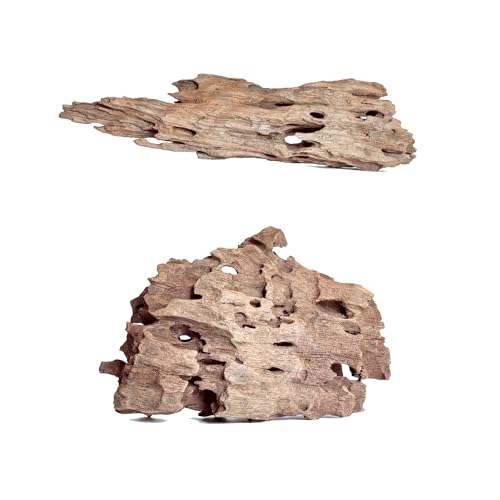 HEMYIS Natürliches Holz Treibholz für Aquarien, sortiert, Treibholz, Stammzweig für Reptilien-Tank-Dekoration (SHP-XM Treibholz S (15,2 bis 25,4 cm), 2 Stück von HEMYIS