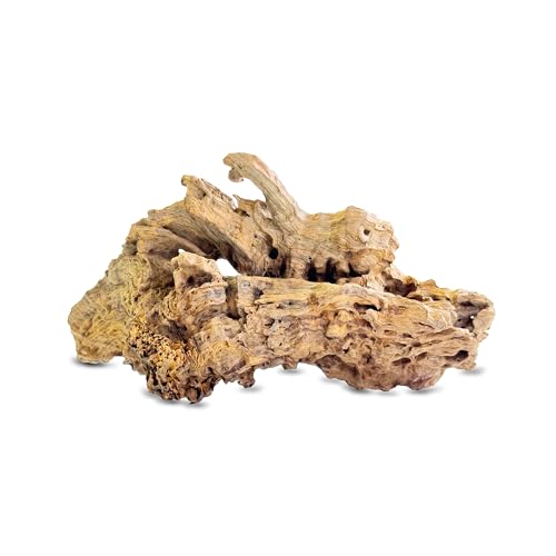 HEMYIS Natürliches Treibholz für Aquarium-Dekoration, Reptilien-Lebensraum und Heimdekoration, natürlich einzigartige Formen, verwittertes Holz, einfach zu verwenden (M (25,4 - 30,5 cm, 0,7 - 1 kg), 1 von HEMYIS