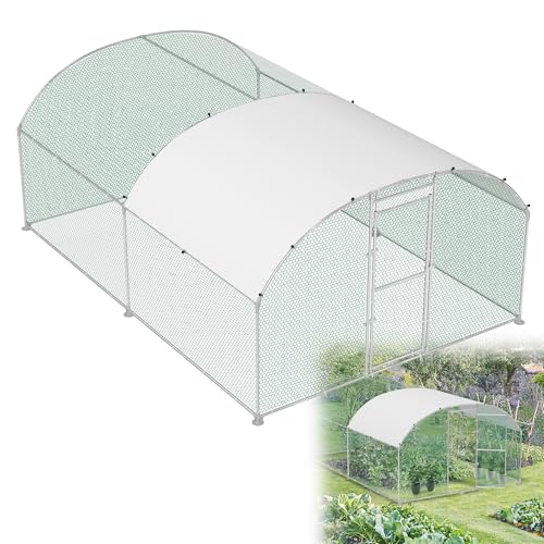HENGMEI Hühnerstall 300x400x185cm Freilaufgehege Käfige Kleintierstall Verzinkter Stahl Hühnerkäfig Geflügelstall Voliere mit PE Dach Außen Freigehege mit Schloss Geflügelstall, Kuppeldach HENGMEI Hühnerstall 300x400x185cm Freilaufgehege Käfige Kleintierstall Verzinkter Stahl Hühnerkäfig Geflügelstall Voliere mit PE Dach Außen Freigehege mit Schloss Geflügelstall, Kuppeldach von HENGMEI