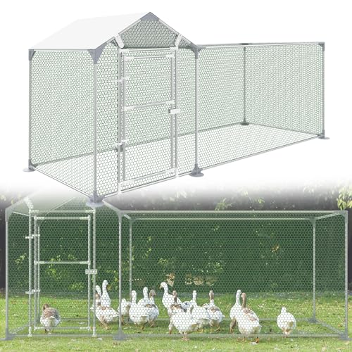 HENGMEI Hühnerstall Freilaufgehege Verzinkter Stahl Hühnerkäfig Hühnerhaus Freigehege, Geflügelstall Voliere für Hühner Kleintiere Geflügel Kaninchen, 3x1x1.5m HENGMEI Hühnerstall Freilaufgehege Verzinkter Stahl Hühnerkäfig Hühnerhaus Freigehege, Geflügelstall Voliere für Hühner Kleintiere Geflügel Kaninchen, 3x1x1.5m von HENGMEI