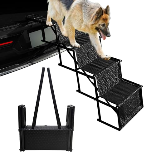 HEPINGONHE Hunderampe für Auto Haustiertreppe mit tragbarer, leichter, langlebiger Leiter für einfachen Zugang zu Fahrzeugen, Kletterhilfe, Haustiere, sicheres und stabiles Design HEPINGONHE Hunderampe für Auto Haustiertreppe mit tragbarer, leichter, langlebiger Leiter für einfachen Zugang zu Fahrzeugen, Kletterhilfe, Haustiere, sicheres und stabiles Design von HEPINGONHE