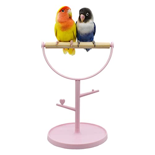 HEPVET Vogel Stehbarsch - Käfig Barschständer Vogel für Sittiche | Tragbare Tischplatte aus Holz für Sittiche, Papageien, Nymphensittiche von HEPVET
