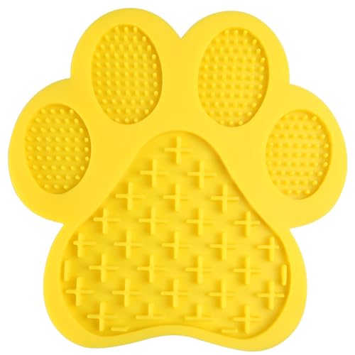 HEPYLAIFU Leckmatte Hund Leckpads for Hunde, lebensmittelechte Haustier-Leckmatte Saugnapf Slow-Feeder-Matte Katzen Hunde (Color : B, Size : L) von HEPYLAIFU